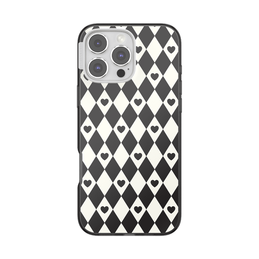 Harlequin Hearts Black — iPhone 16 Pro Max MagSafe Case - US 50597