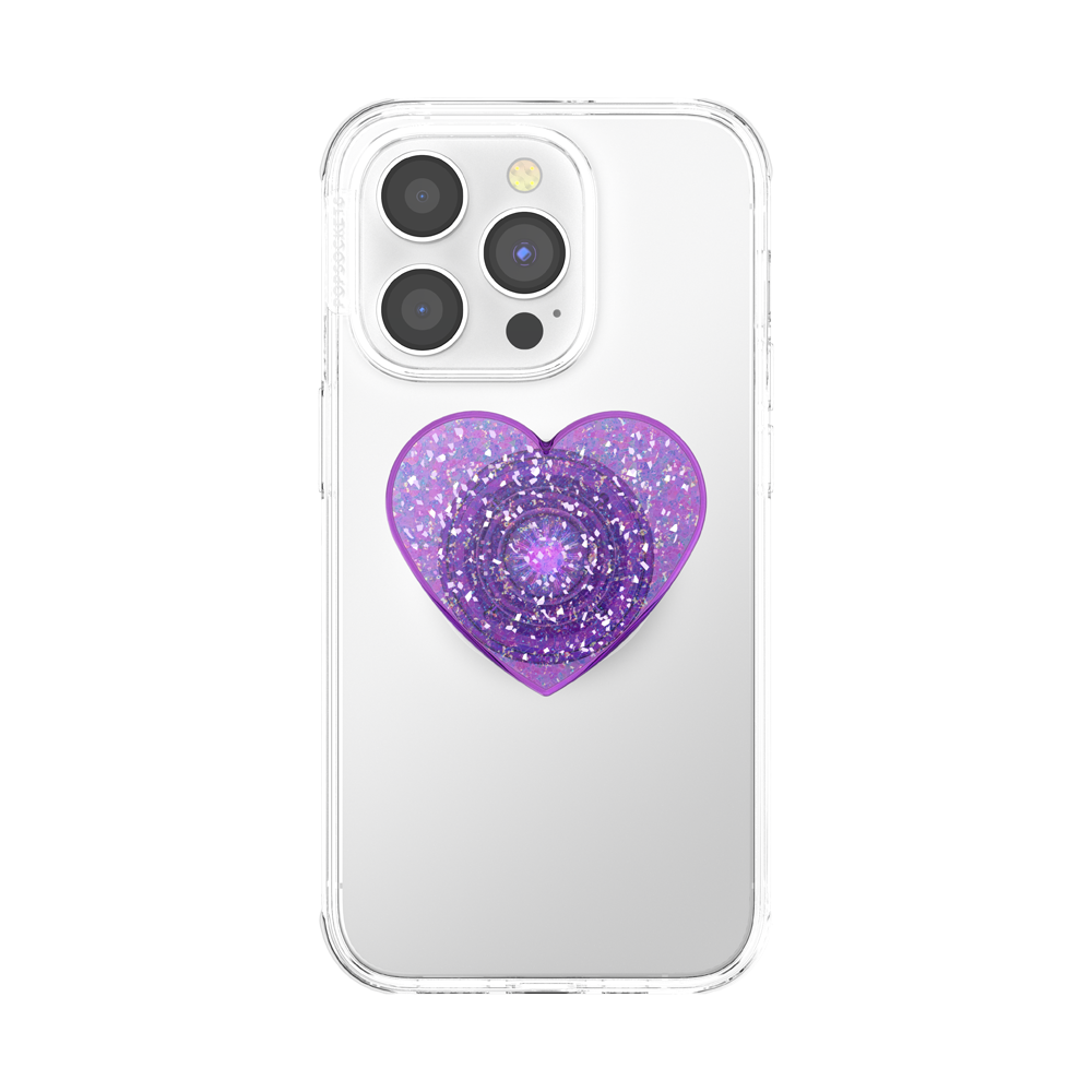 Iridescent Confetti Dreamy Heart — Adhesive PopGrip - US 90615