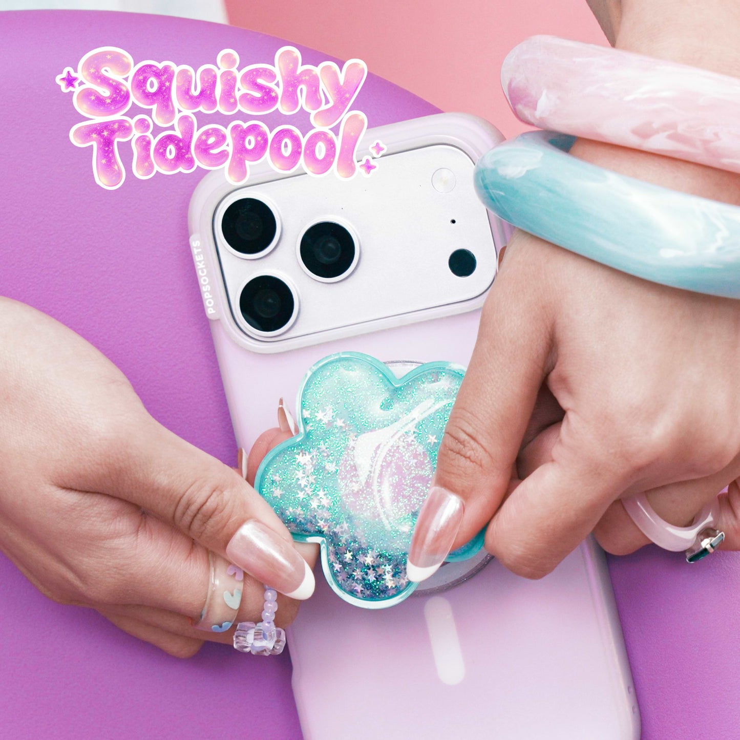 Tidepool Squishy Daisy Turquoise — MagSafe PopGrip - US 24925