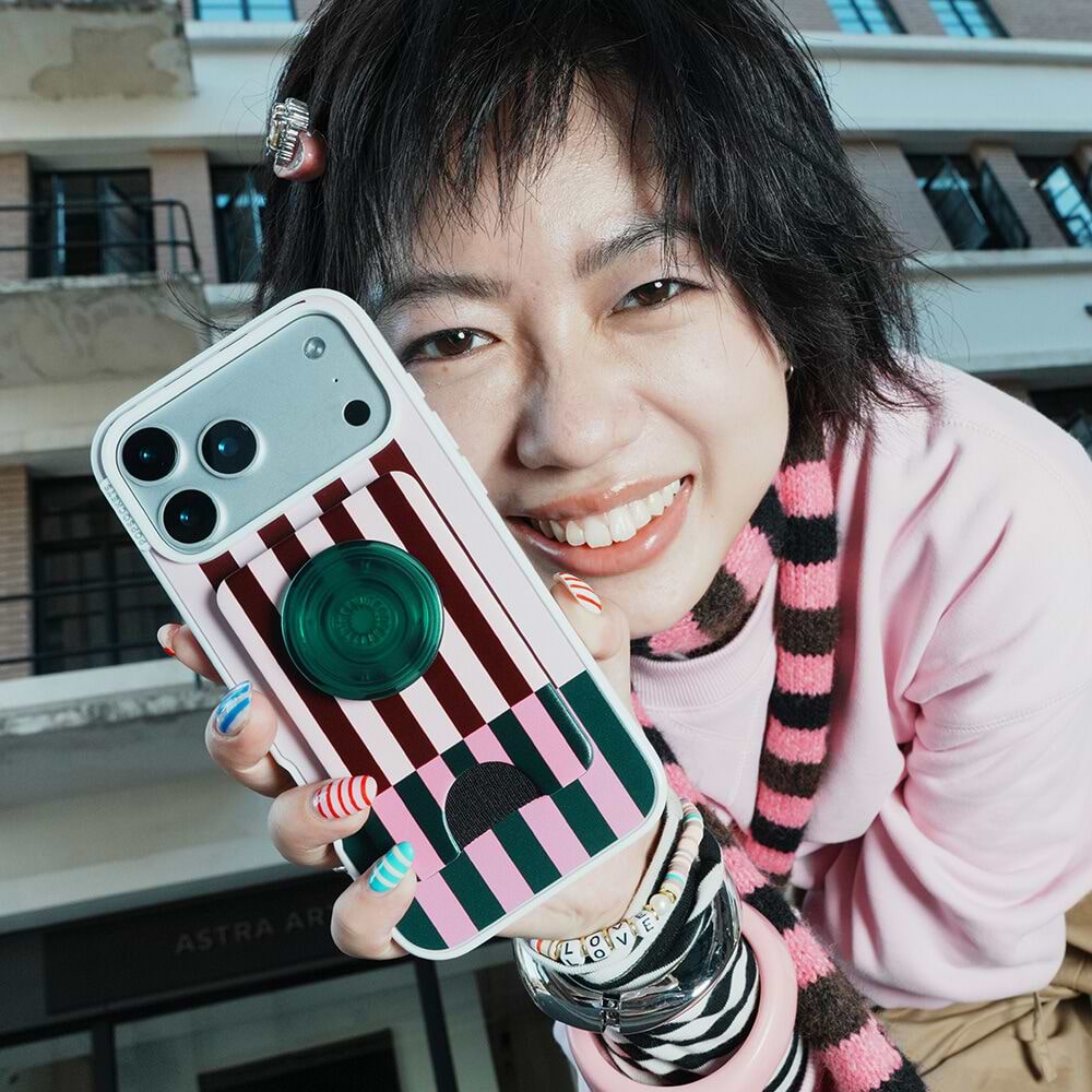 Pop of Pink Stripe — iPhone 17e/16e MagSafe Case - US 43434