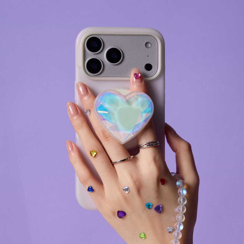 Iridescent Crystal Heart — MagSafe PopGrip - US 02520