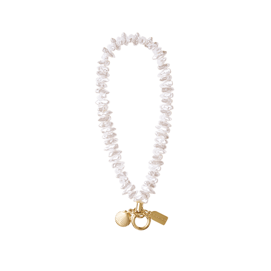 Coral Pearl Clam Charm — Phone Wristlet - US 66543