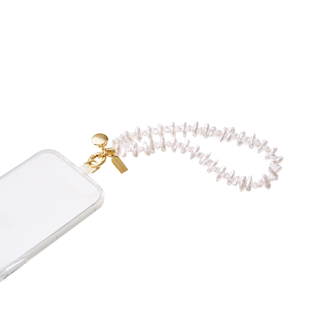 Coral Pearl Clam Charm — Phone Wristlet - US 74509